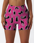 Animal carton cute black cat shorts