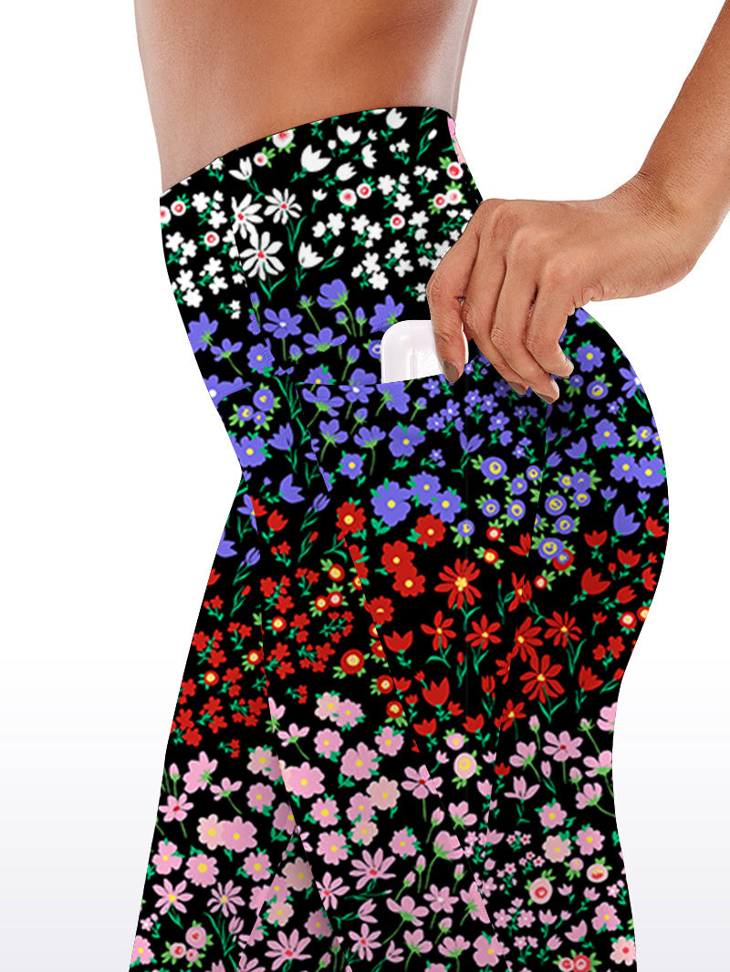 Flower colorful ditsy floral patchwork capris