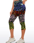 Flower colorful ditsy floral patchwork capris