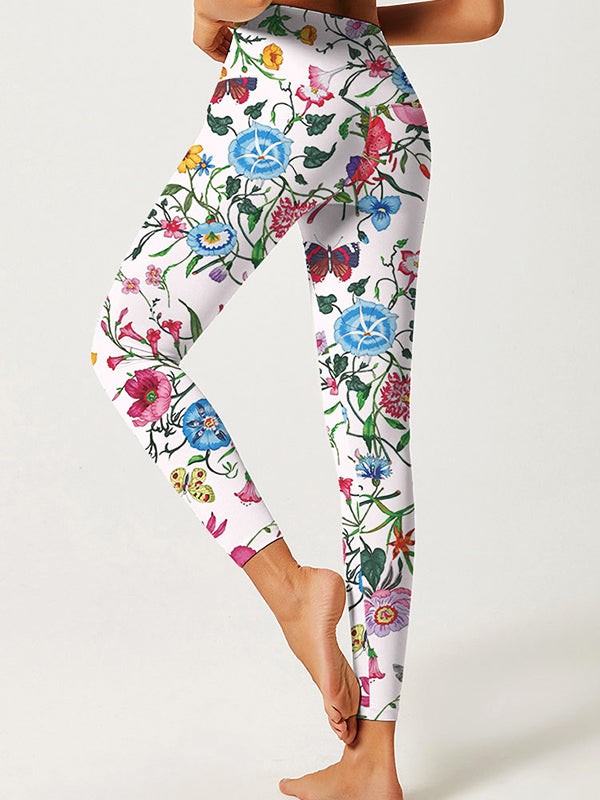 Flower spring flourishing vine leggings