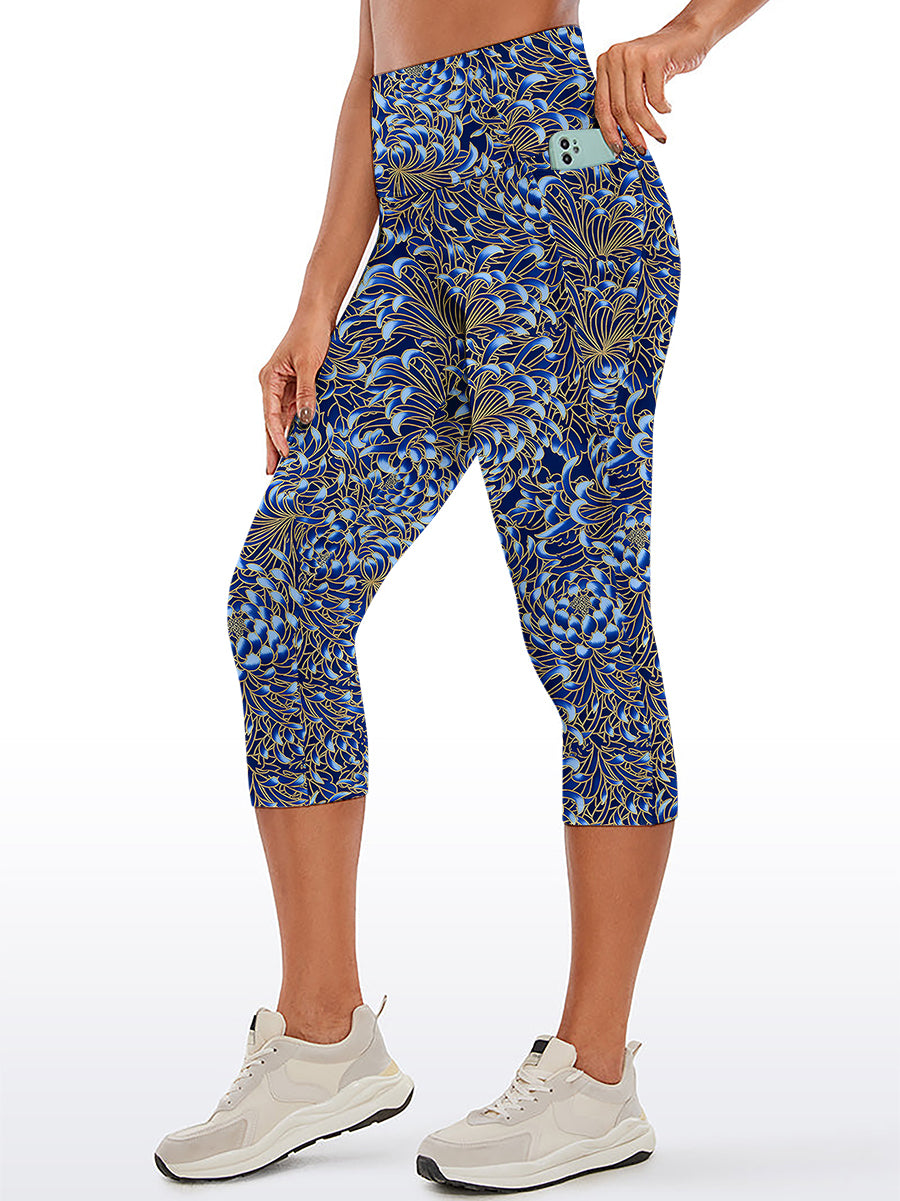 Flower chrysanthemum pattern elements of porcelain capris