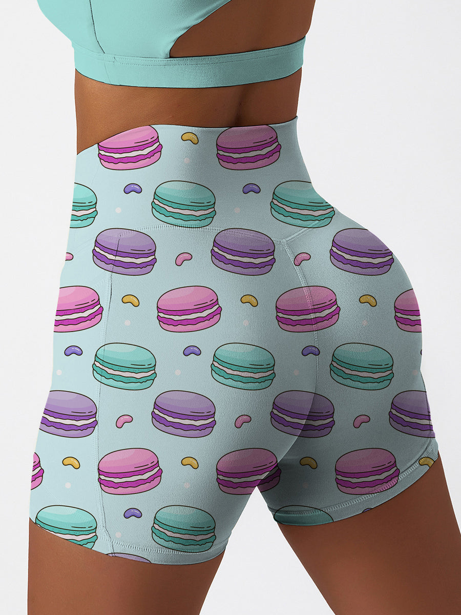 Candy macaron pastel color pattern shorts