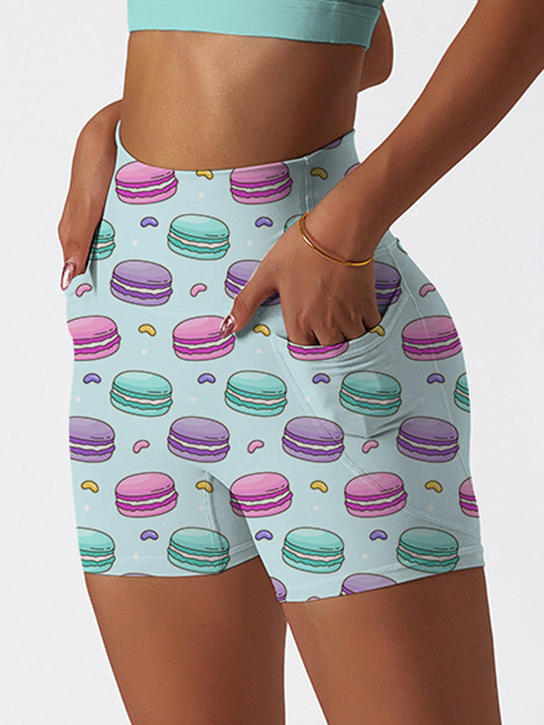 Candy macaron pastel color pattern shorts