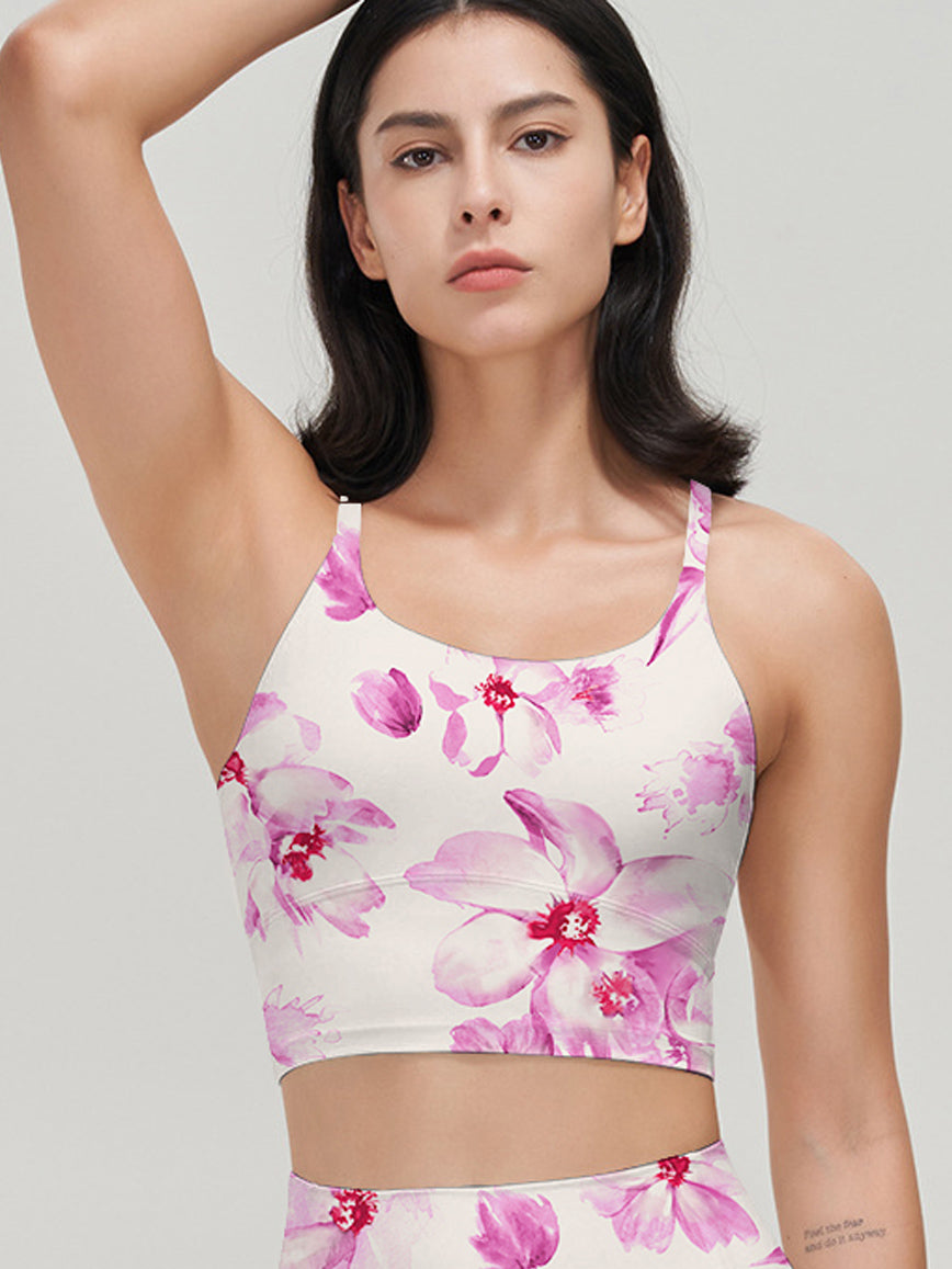 Flower peach blossom light pink tank tops