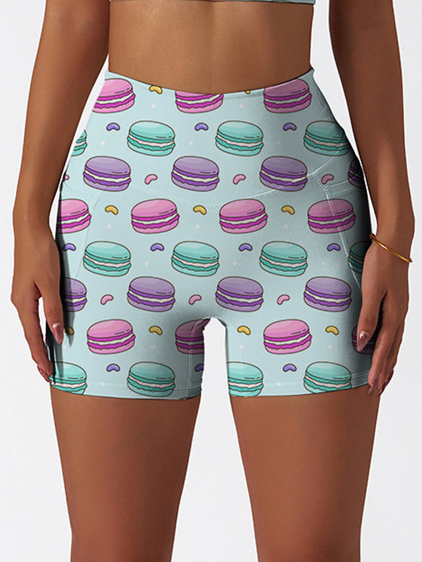Candy macaron pastel color pattern shorts