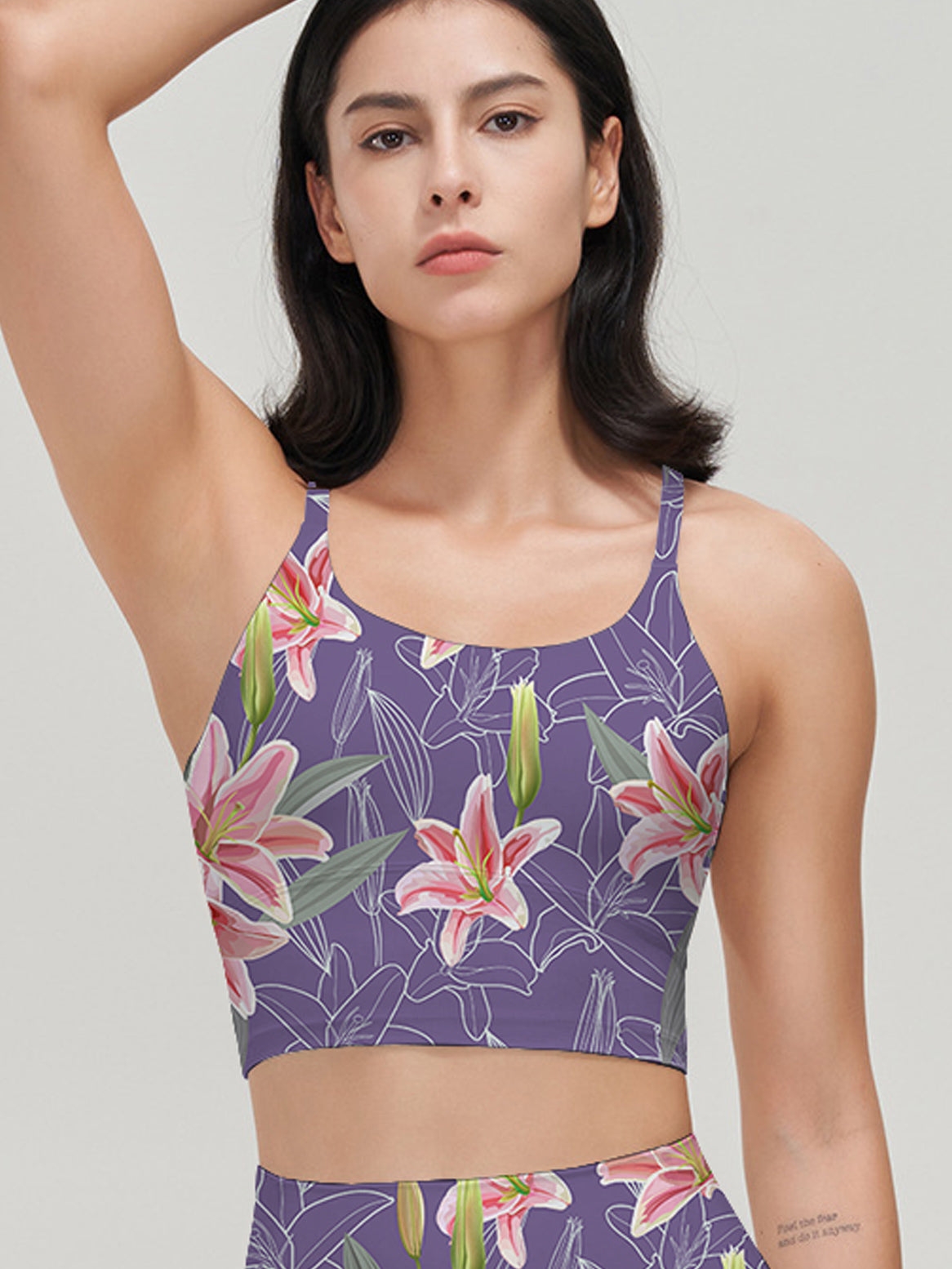 Flower pink lily watercolor tank tops