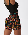 Flower colorful leaves design shorts