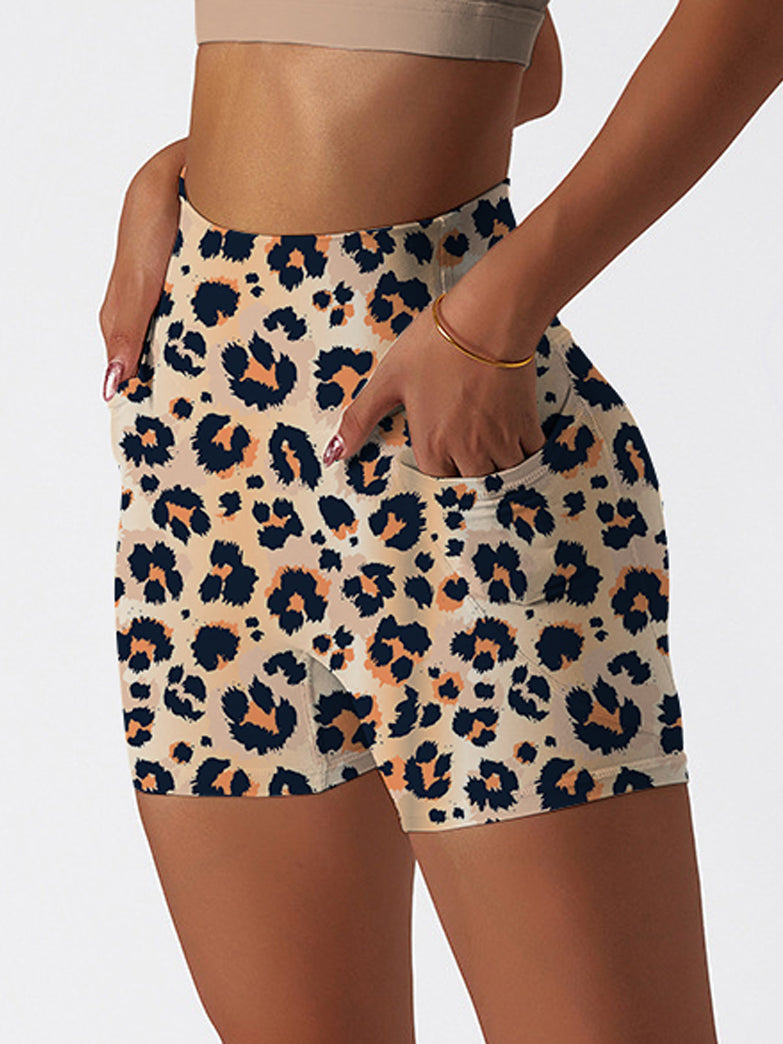Animal leopard pattern funny drawing shorts