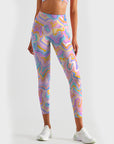 CREAMY™ colorful psychedelic pattern breathable waistband leggings