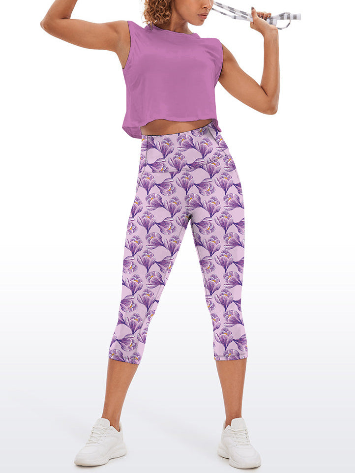 Flower crocus floral purple capris