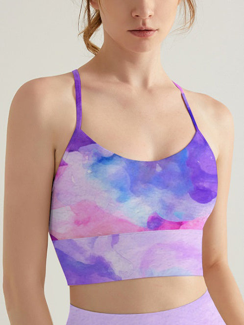 Oil paint gradient smudged multicolor tank tops