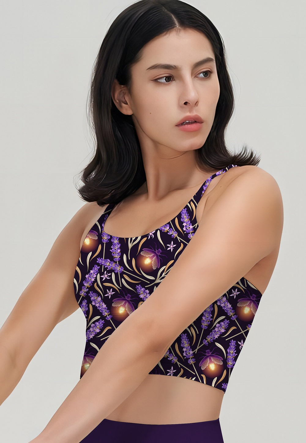 Dry lavender and firefly purple tank tops