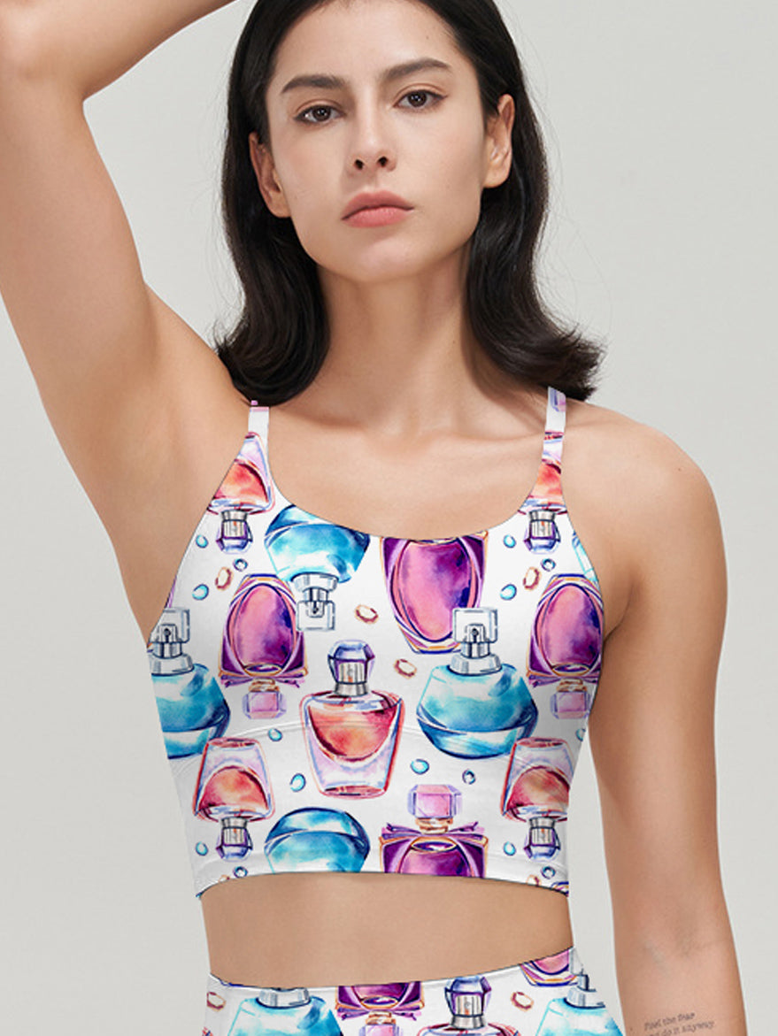 Perfume watercolor beauty fashion tank tops