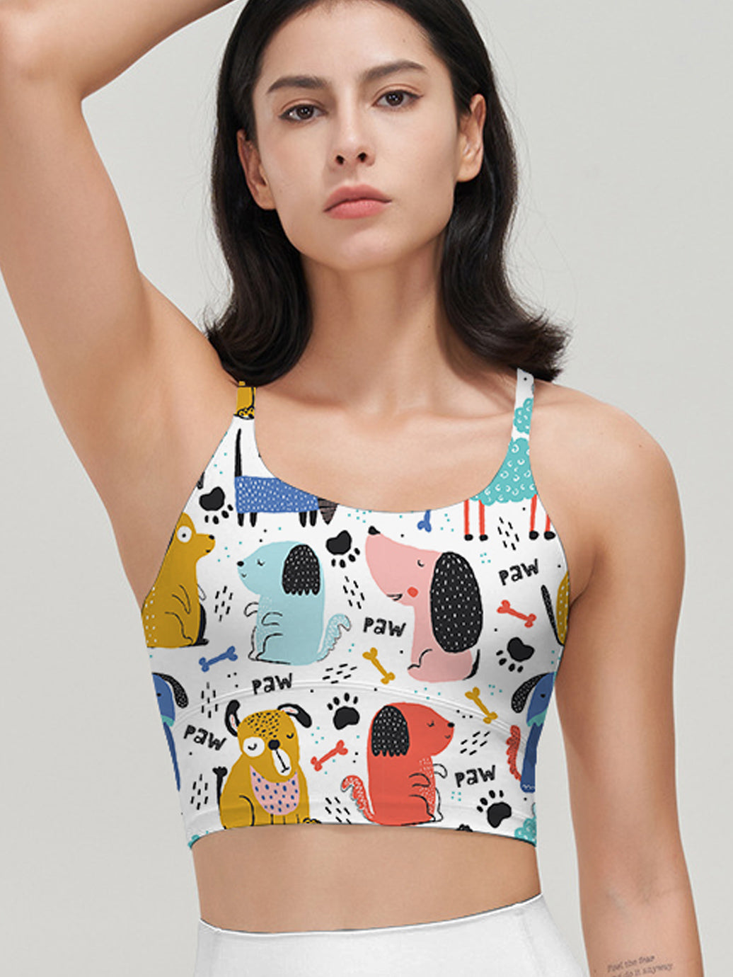 Animal cartoon dog sheep print tank tops