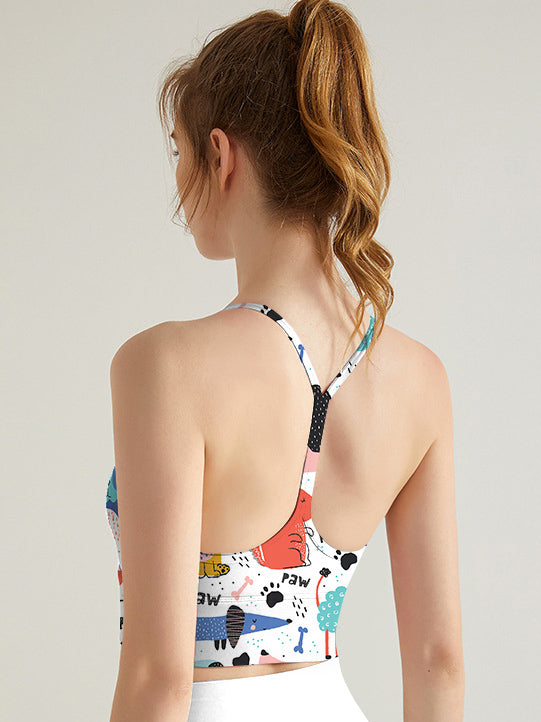 Animal cartoon dog sheep print tank tops