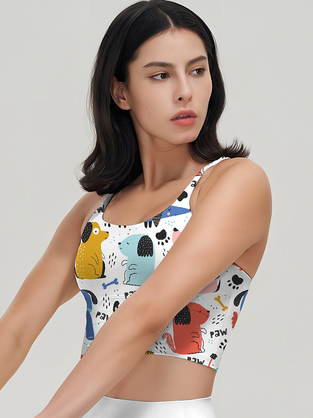 Animal cartoon dog sheep print tank tops