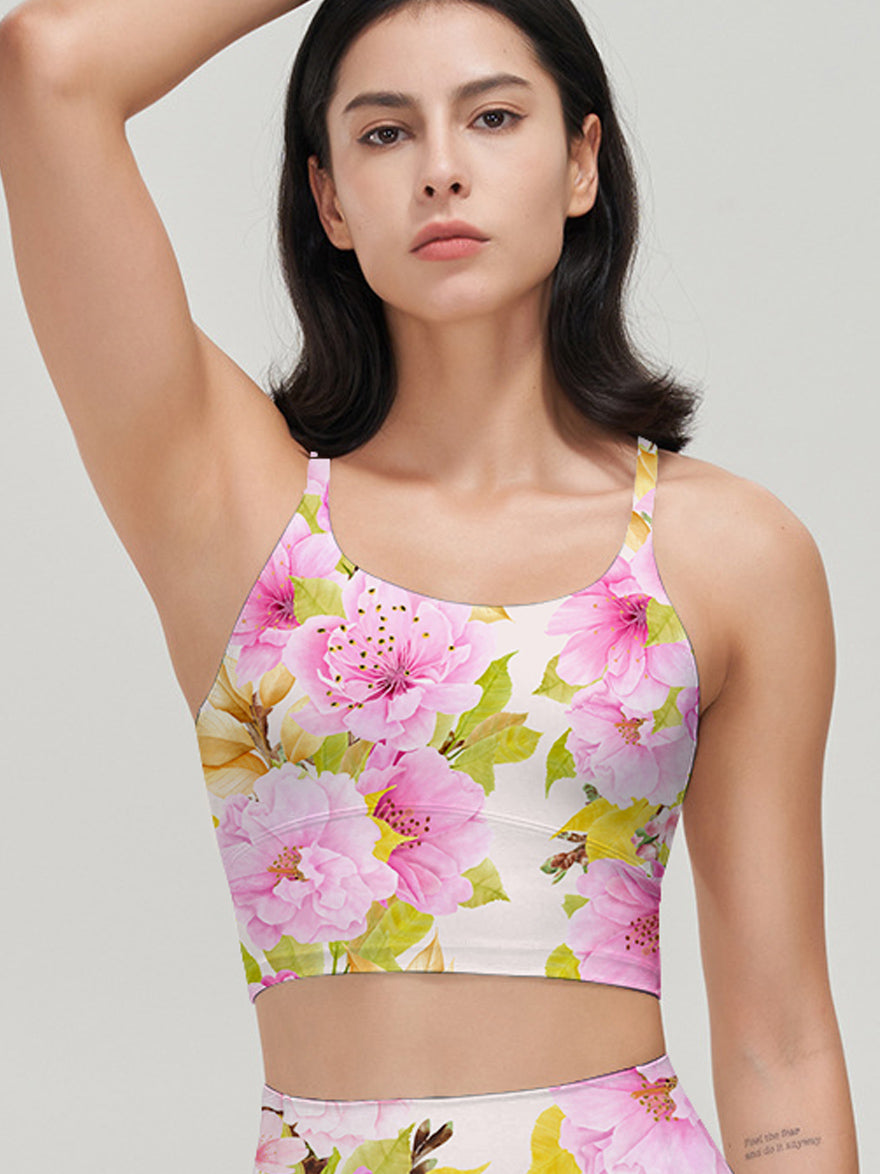 Flower cherry blossom blooming tank tops