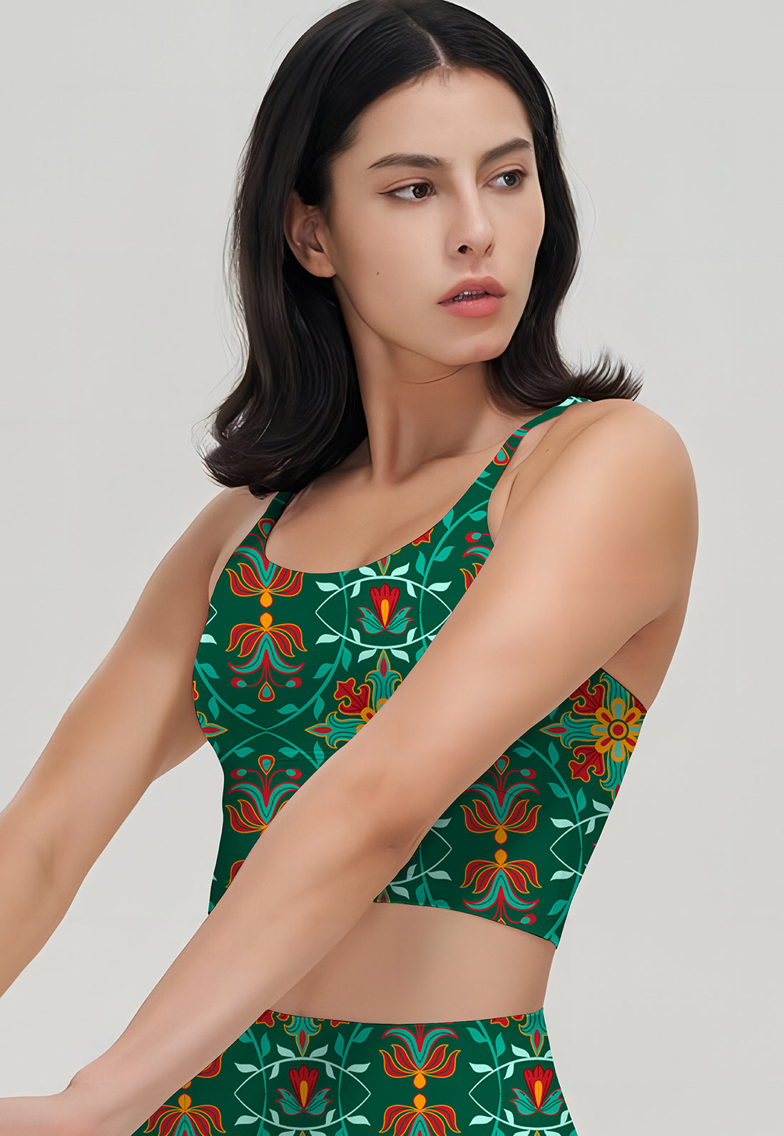 Ethnic style hand paint persian carpet tank tops
