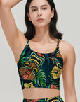 Hawaiian tropical colorful tribal tiki mask tank tops