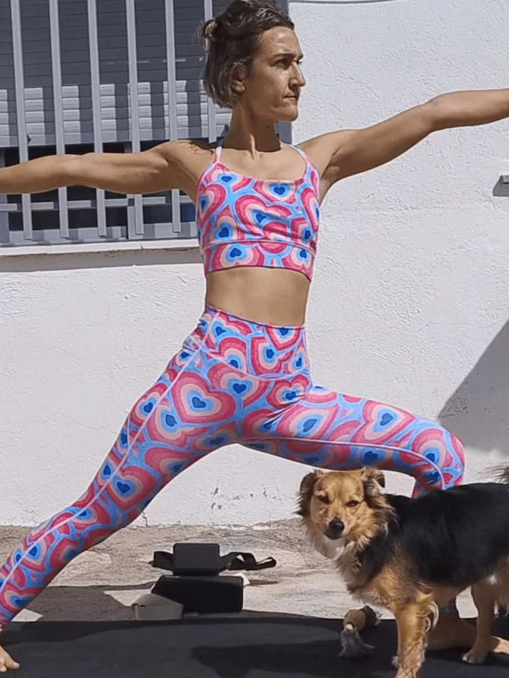 Love rainbow heart shape leggings