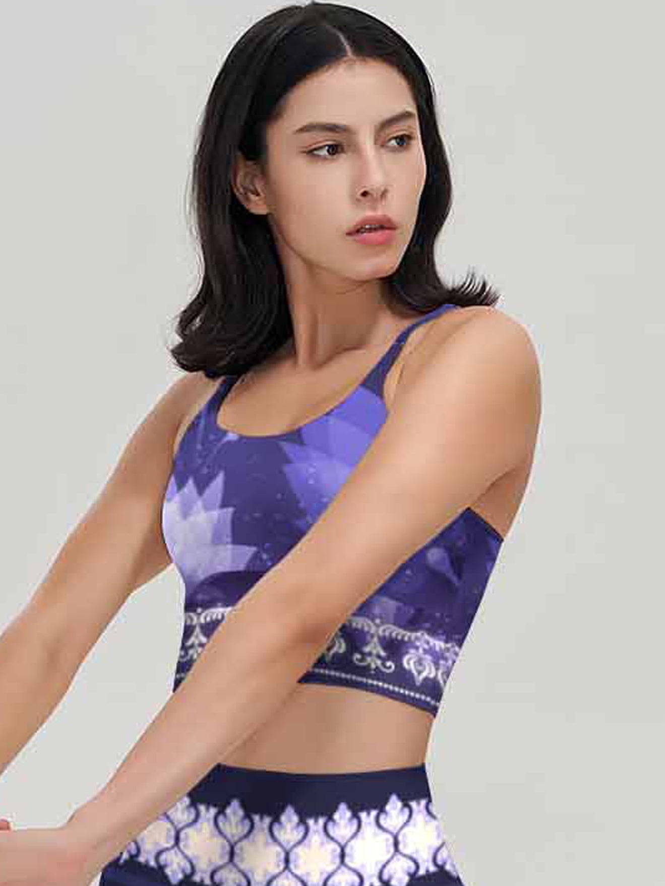 Botanical night flowers dark purple tank tops