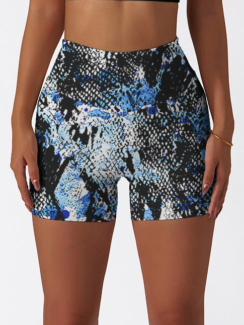 Animal snake pattern print shorts