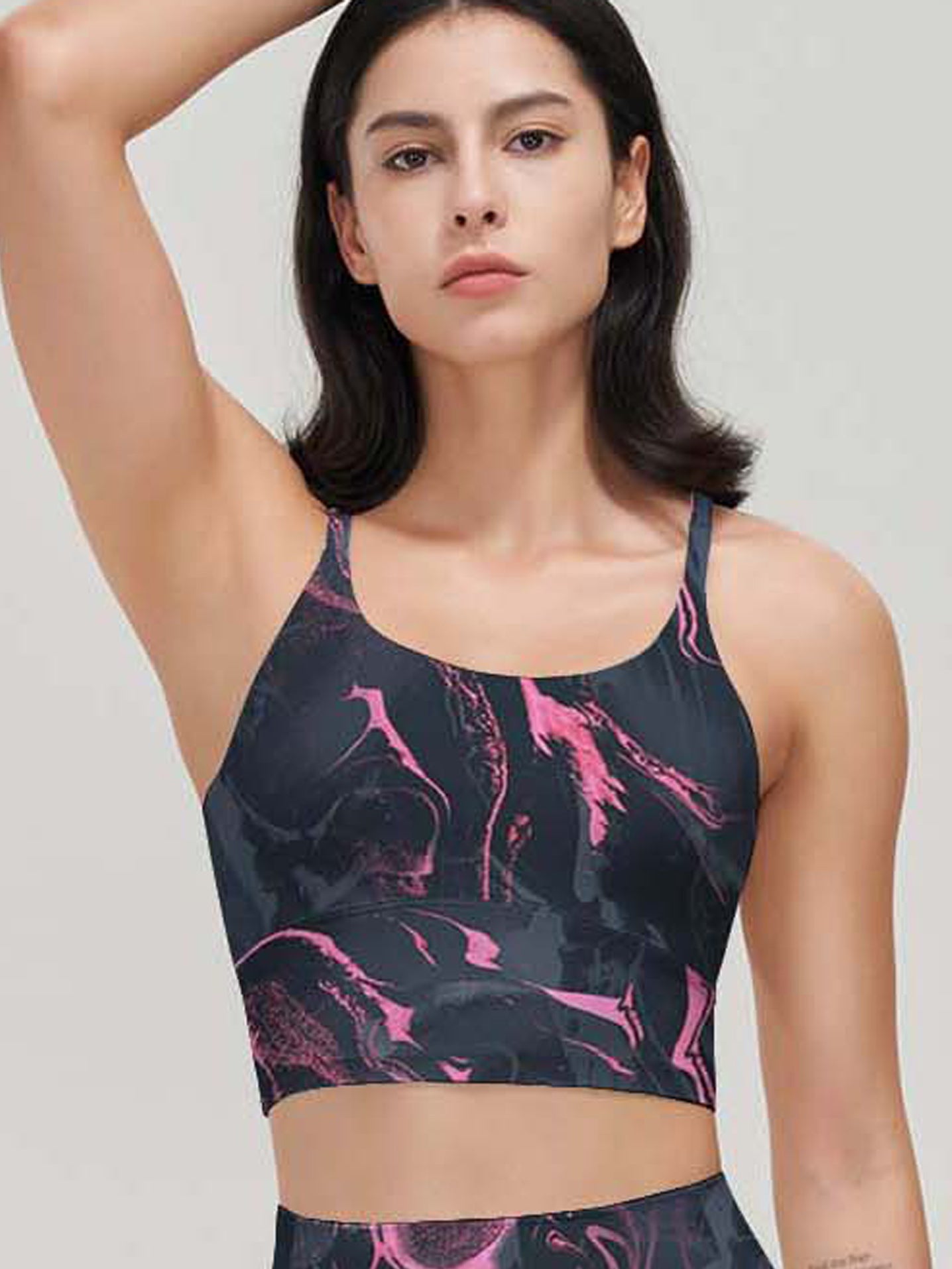 Tie dye pink smudged marble water ripple tank tops