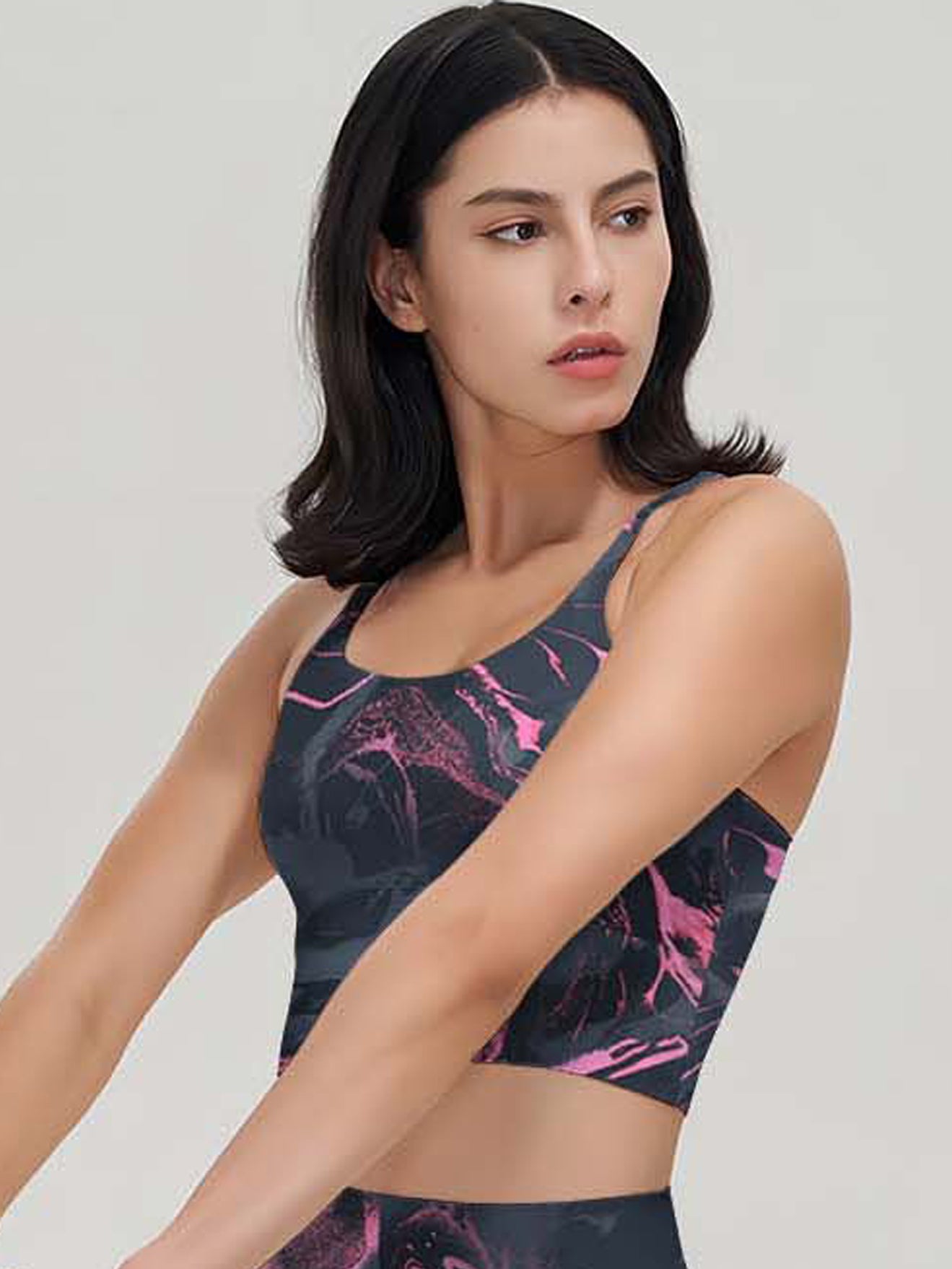 Tie dye pink smudged marble water ripple tank tops