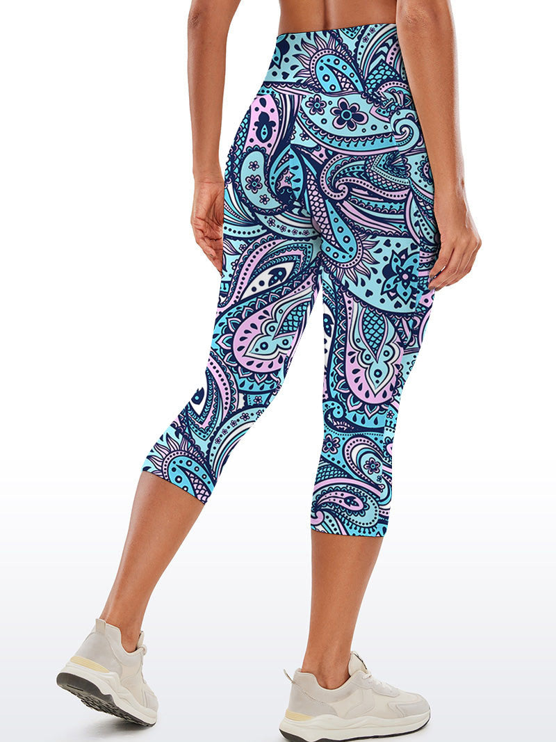 Mandala blue cute boho geometric capris