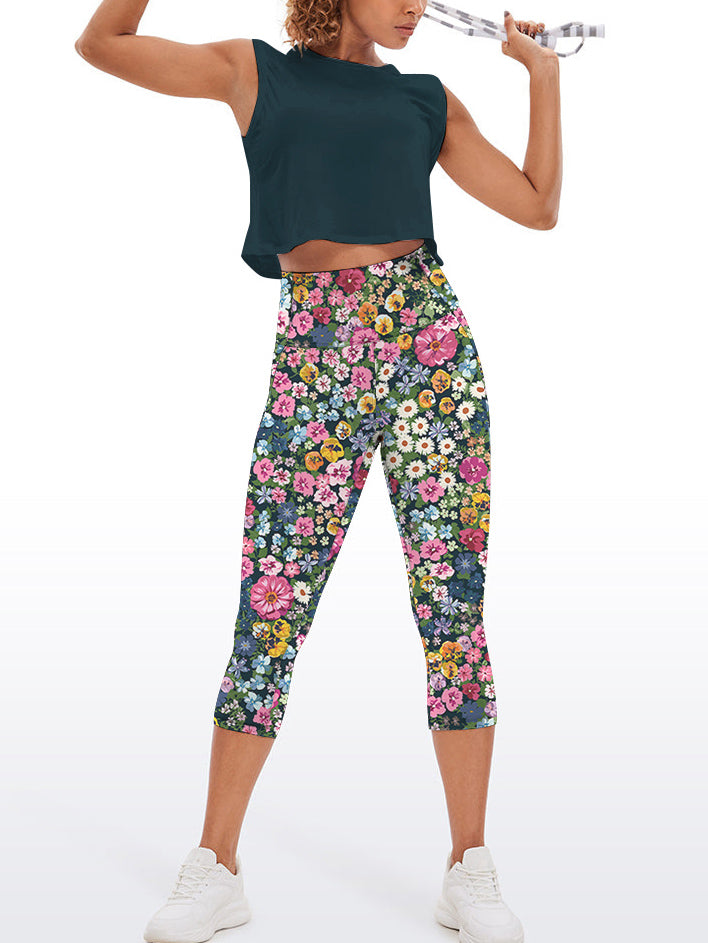Flower colorful wildflower morning glory capris