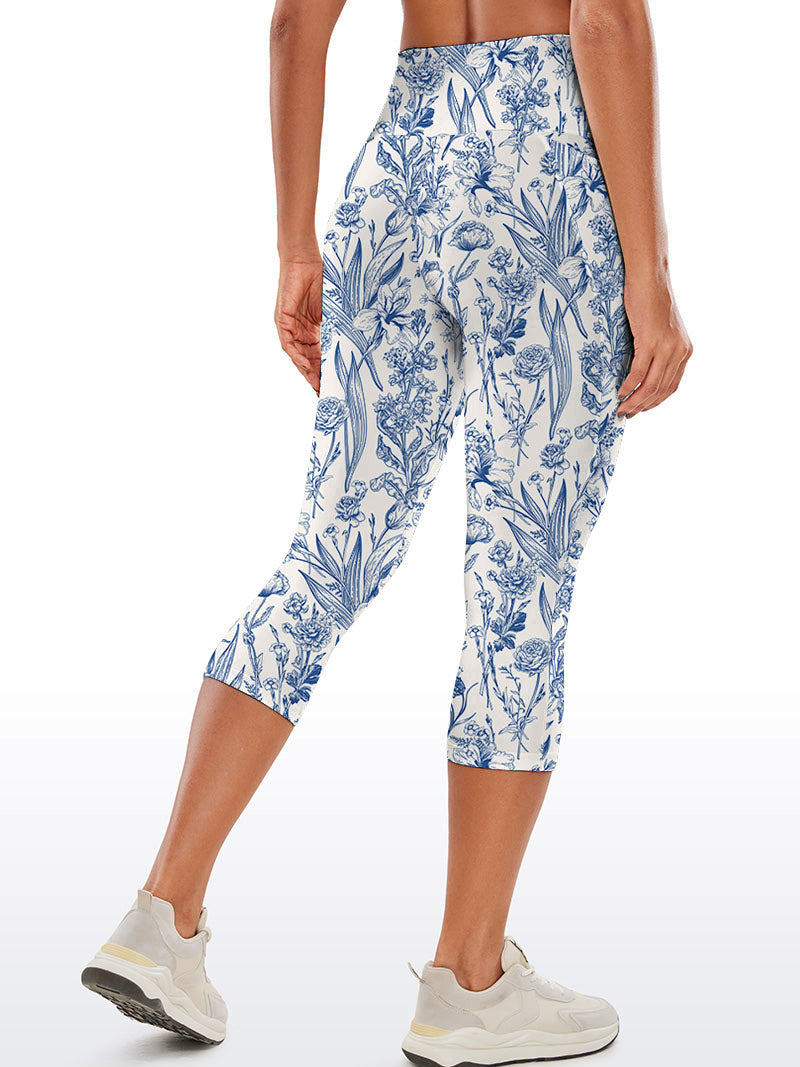Flower blue lily of the valley rose tulip leaves capris