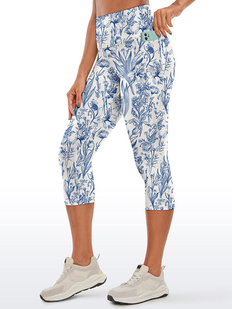 Flower blue lily of the valley rose tulip leaves capris