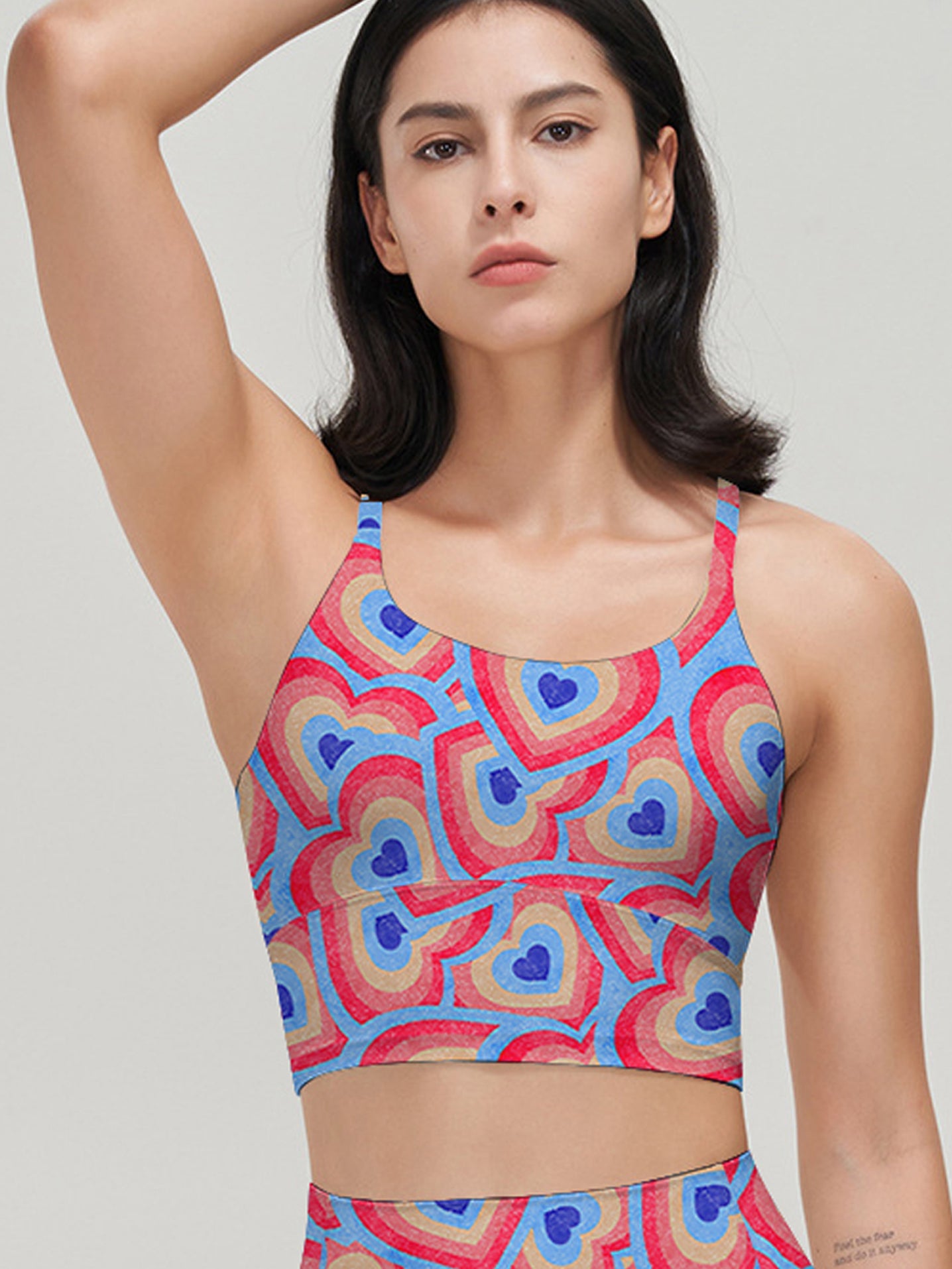 Love rainbow heart shape tank tops