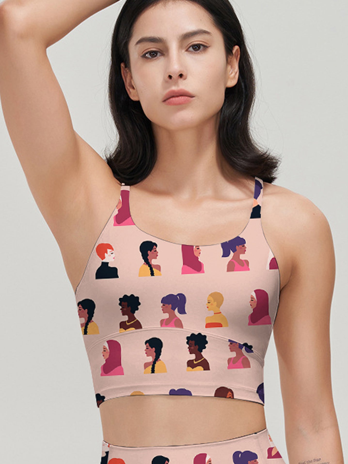 Hand drawn profile icon set girls boys illustration tank tops
