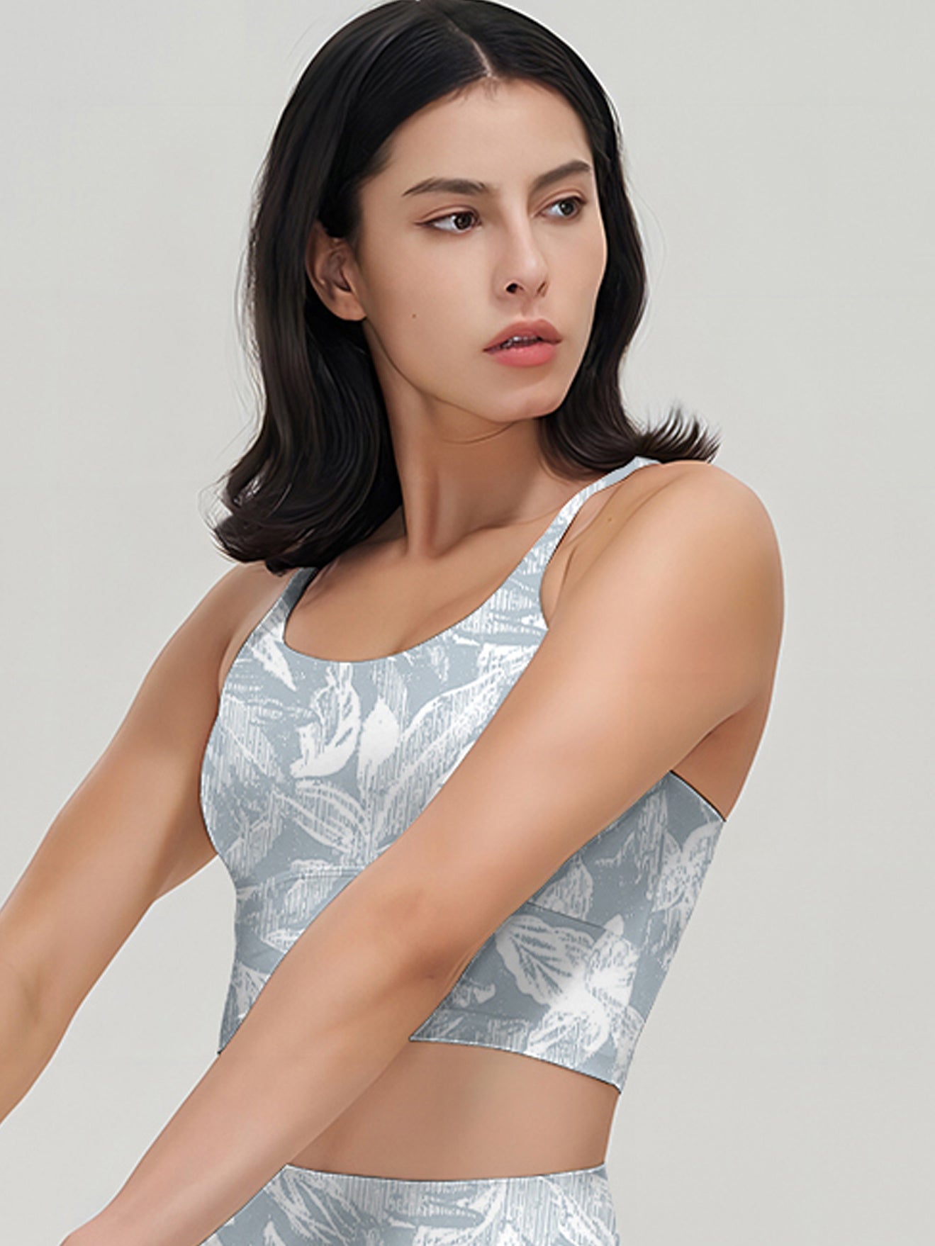 Flower white printed lilies light tank tops
