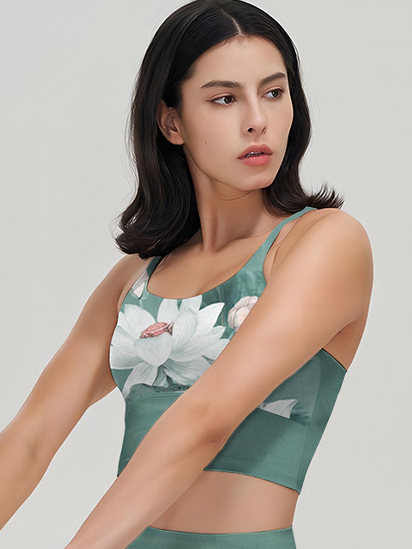 Flower natural cyan lotus leaves lotus pond tank tops