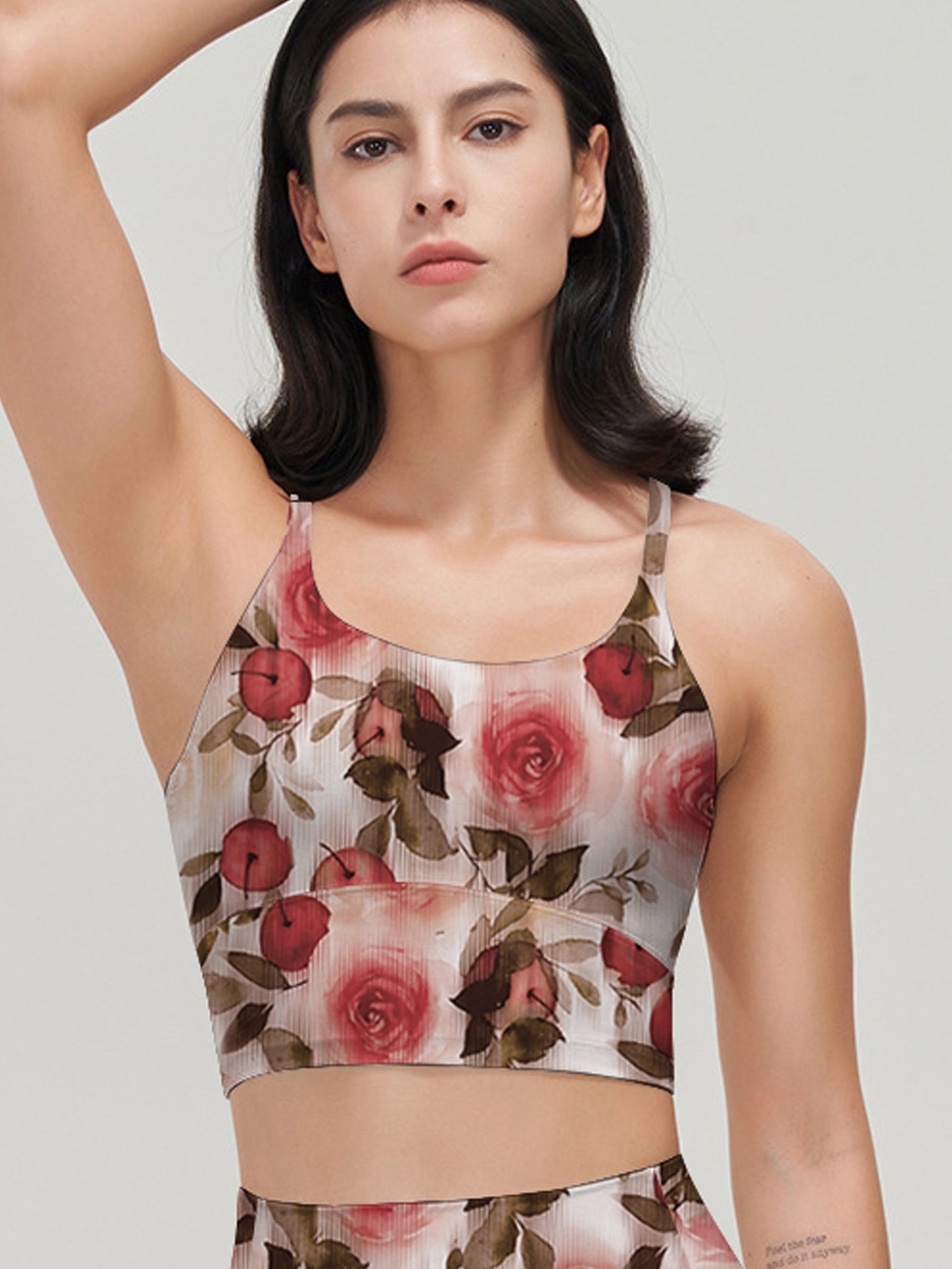 Flower rose hawthorn red retro tank tops