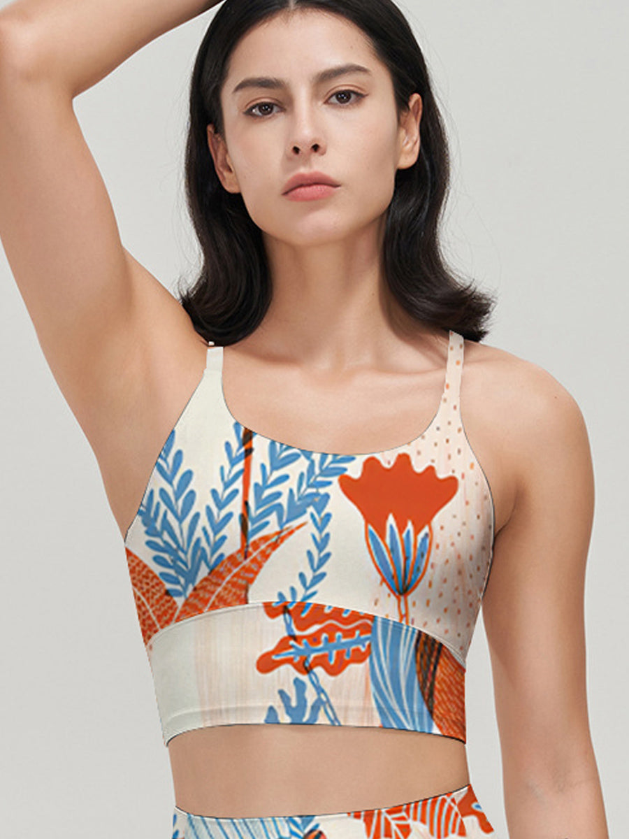 Flower hand-painted plants trees flowers tank tops