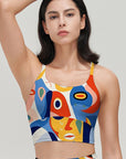 Colorful abstract face fine art portraits tank tops