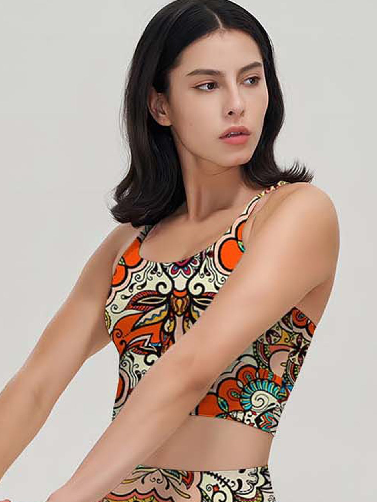 Ethnic ukrainian floral pattern tank tops