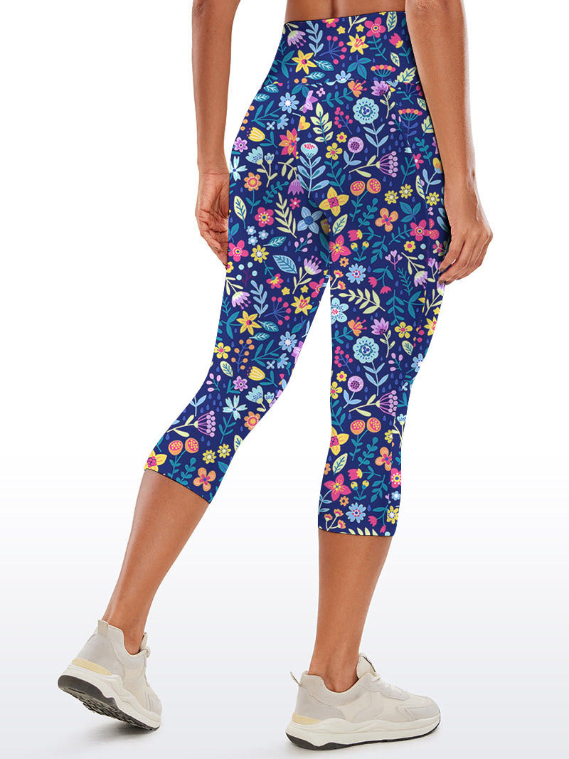 Flower ditsy wildflower dark capris