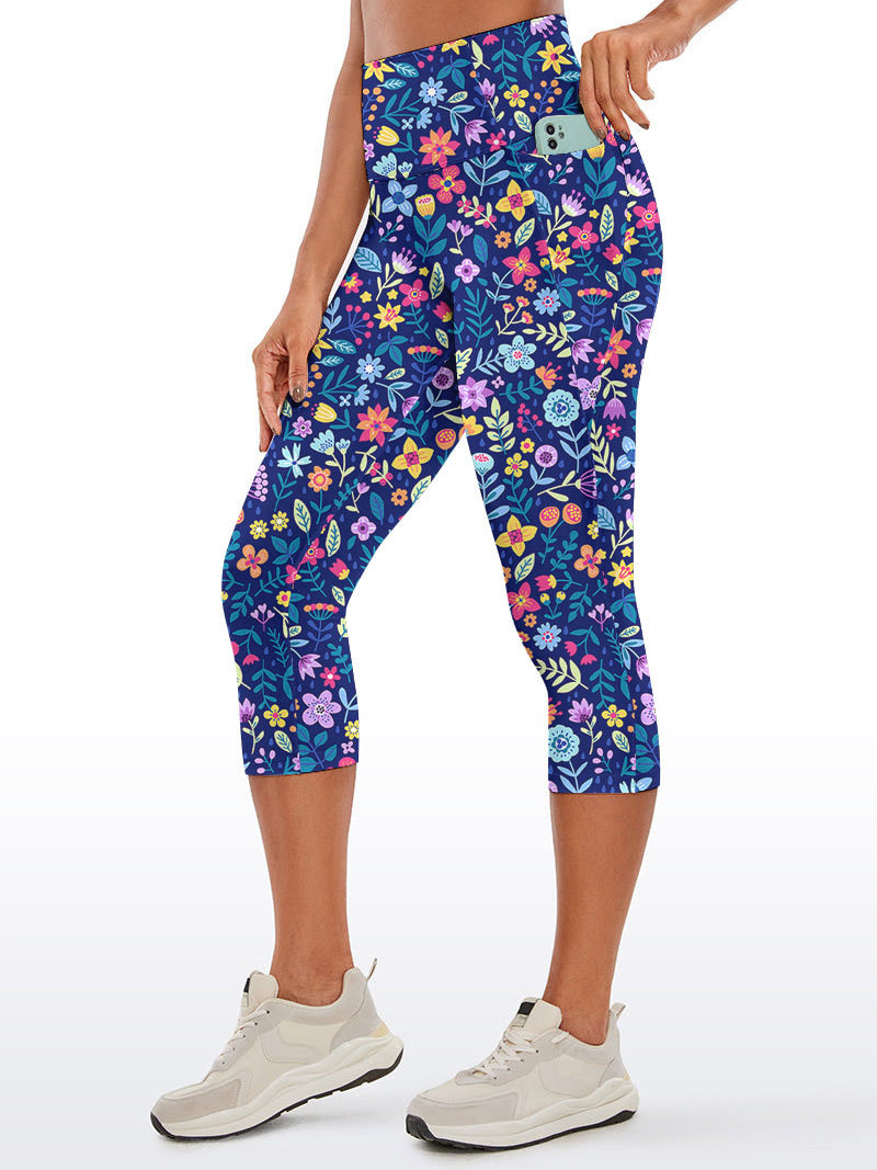 Flower ditsy wildflower dark capris