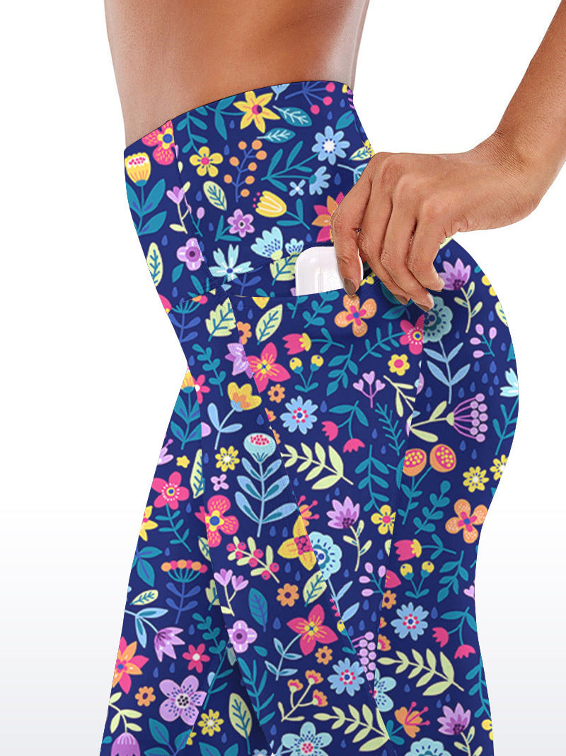 Flower ditsy wildflower dark capris