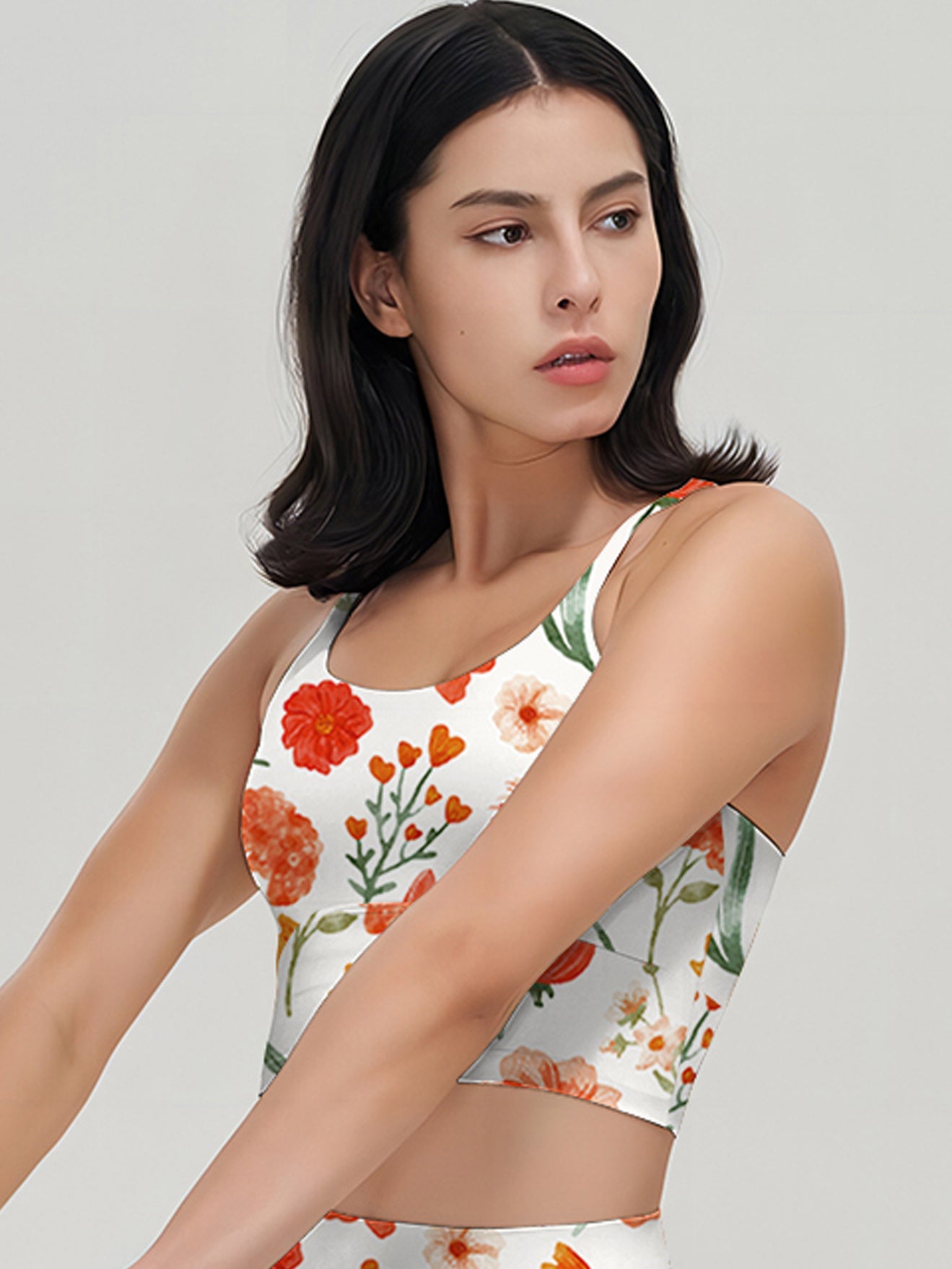 Flower tulip blomming flower orange tank tops