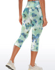 Animal green vague butterfly capris