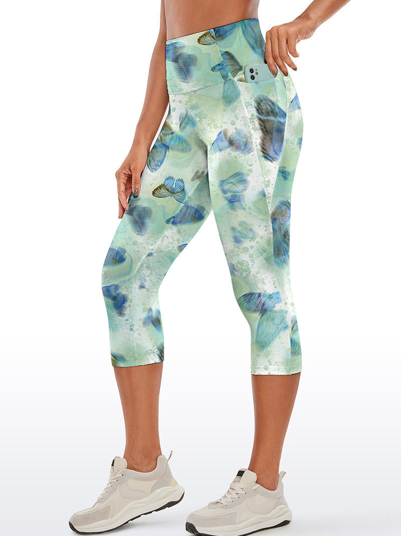 Animal green vague butterfly capris