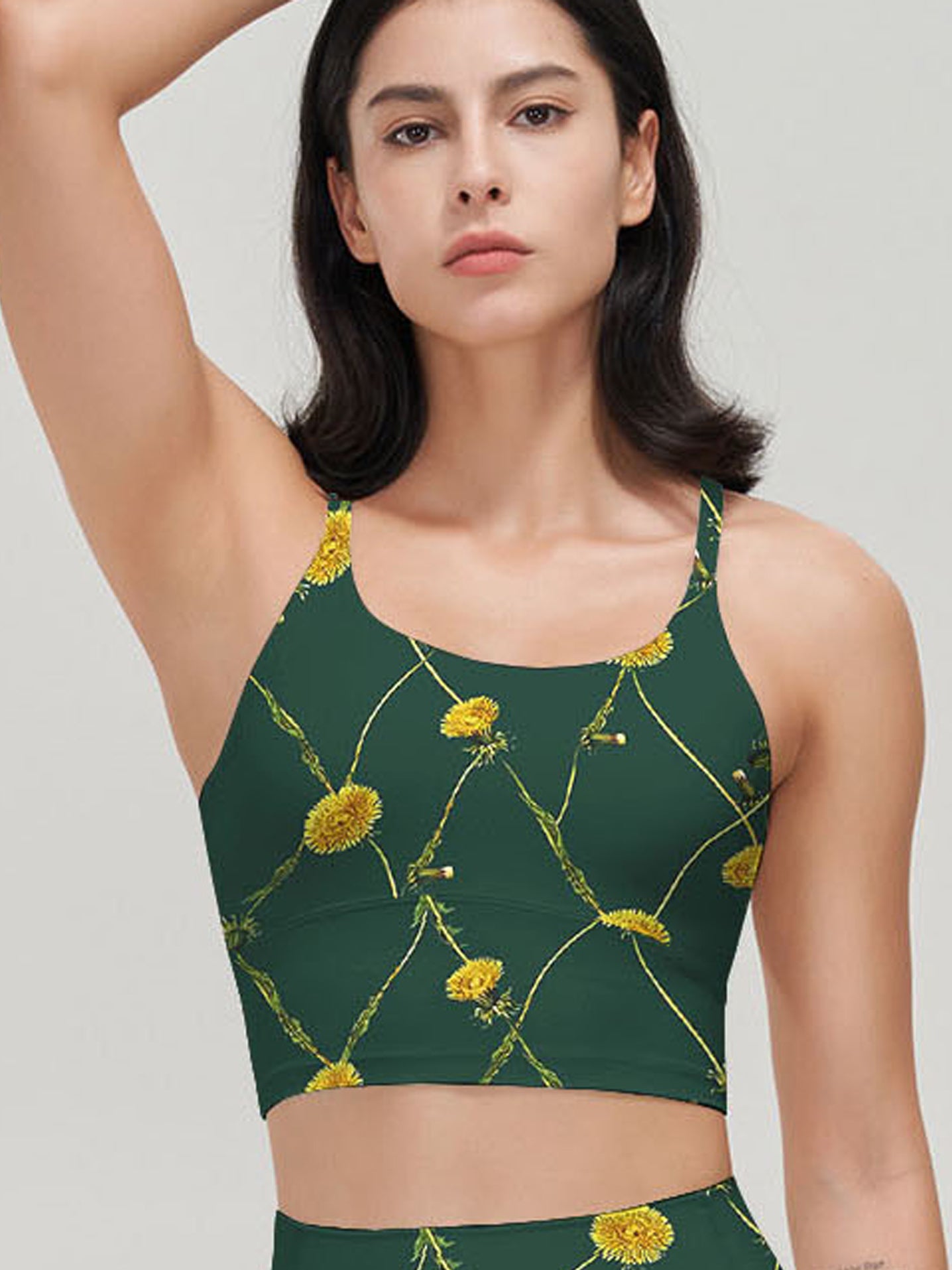 Flower yellow dandelion vines seamless tank tops