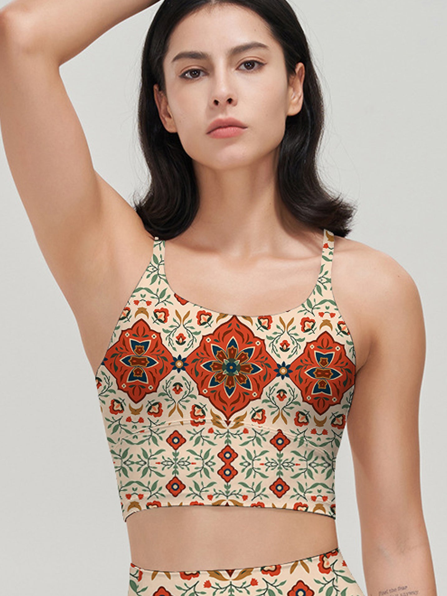 Ethnic persian carpet red tank tops
