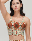 Ethnic persian carpet red tank tops