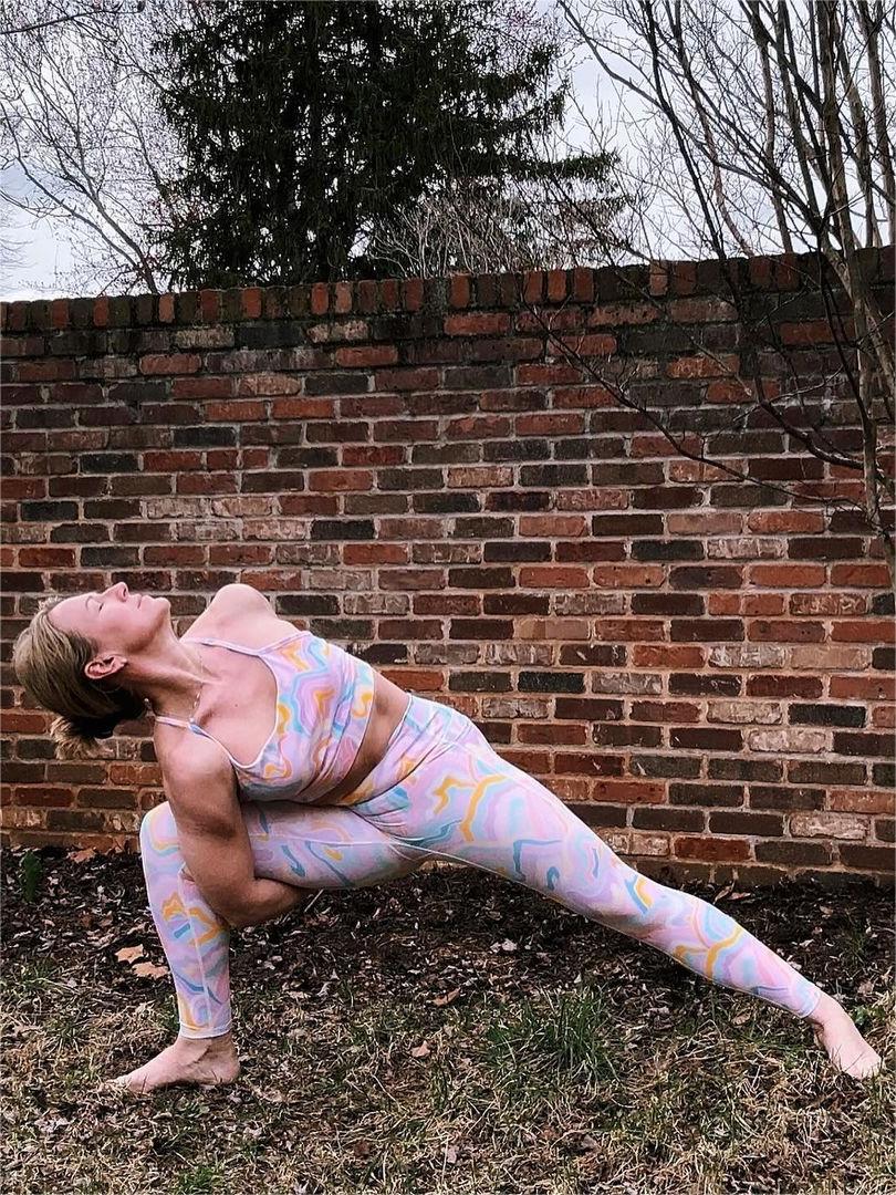 CREAMY™ colorful psychedelic pattern breathable waistband leggings